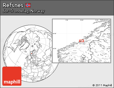 Blank Location Map of Refsnes