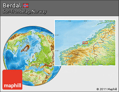Physical Location Map of Berdal