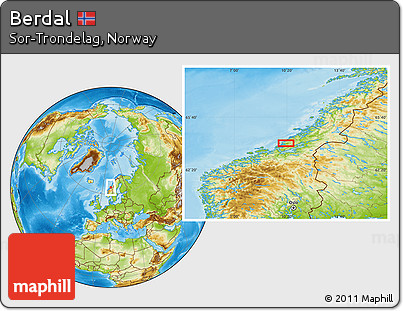 Physical Location Map of Berdal