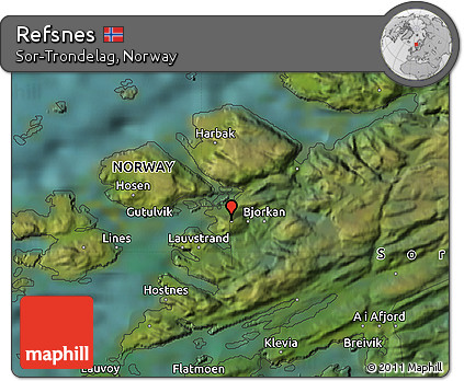 Satellite Map of Refsnes