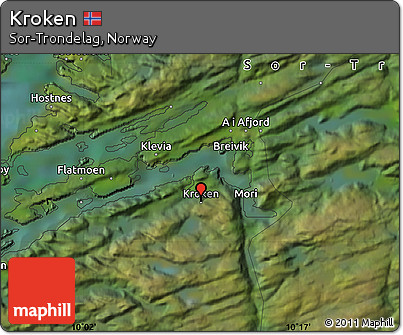 Satellite Map of Kroken