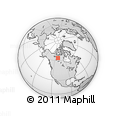 Outline Map of the Area around 64° 0' 52" N, 110° 25' 30" W, rectangular outline