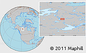 Gray Location Map of the area around 64° 0' 52" N, 116° 22' 30" W