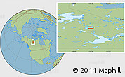 Savanna Style Location Map of the area around 64° 0' 52" N, 116° 22' 30" W
