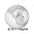 Outline Map of the Area around 64° 0' 52" N, 116° 22' 30" W, rectangular outline