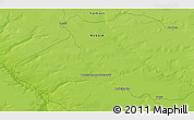 Physical 3D Map of the area around 64° 0' 52" N, 119° 55' 30" E
