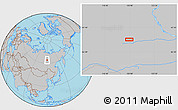 Gray Location Map of the area around 64° 0' 52" N, 119° 55' 30" E