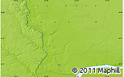 Physical Map of the area around 64° 0' 52" N, 121° 37' 30" E