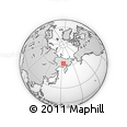 Outline Map of the Area around 64° 0' 52" N, 153° 55' 30" E, rectangular outline