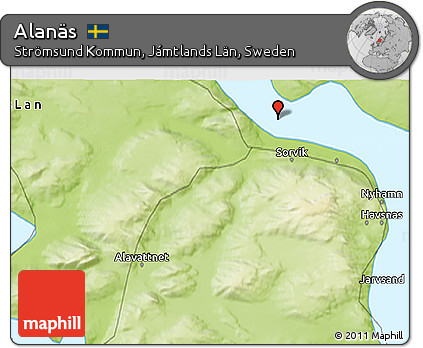Physical 3D Map of Alanäs