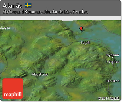 Satellite 3D Map of Alanäs