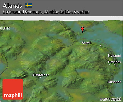 Satellite 3D Map of Alanäs