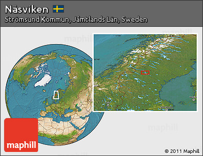 Satellite Location Map of Näsviken