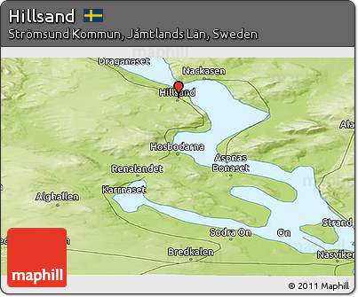 Physical Panoramic Map of Hillsand