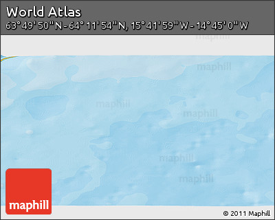 Political 3D Map of the Area around 64° 0' 52" N, 15° 13' 29" W