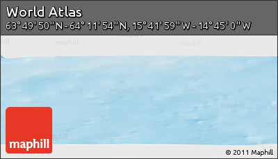 Physical Panoramic Map of the Area around 64° 0' 52" N, 15° 13' 29" W