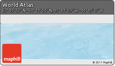 Physical Panoramic Map of the Area around 64° 0' 52" N, 15° 13' 29" W