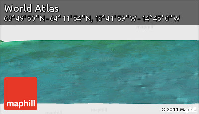 Satellite Panoramic Map of the Area around 64° 0' 52" N, 15° 13' 29" W