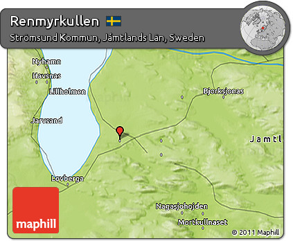 Physical 3D Map of Renmyrkullen