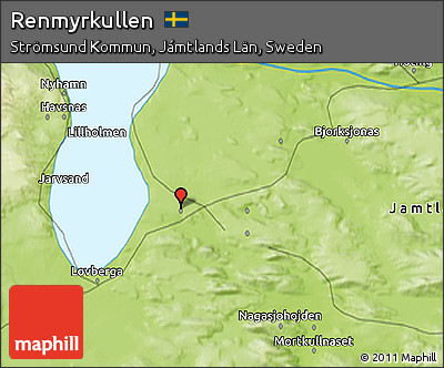 Physical 3D Map of Renmyrkullen