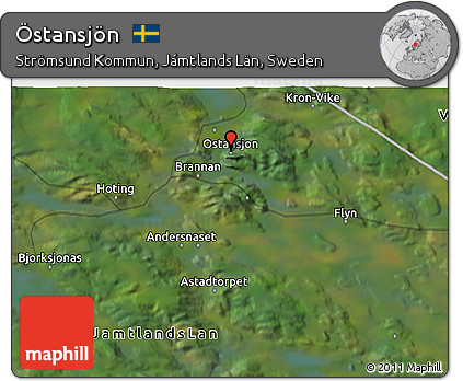 Satellite 3D Map of Östansjön