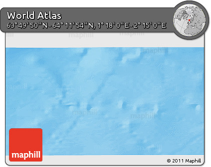 Physical 3D Map of the Area around 64° 0' 52" N, 1° 46' 29" E