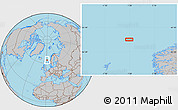 Gray Location Map of the area around 64° 0' 52" N, 1° 46' 29" E