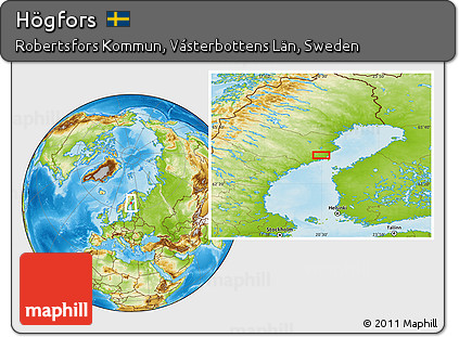 Physical Location Map of Högfors