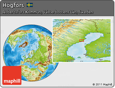Physical Location Map of Högfors