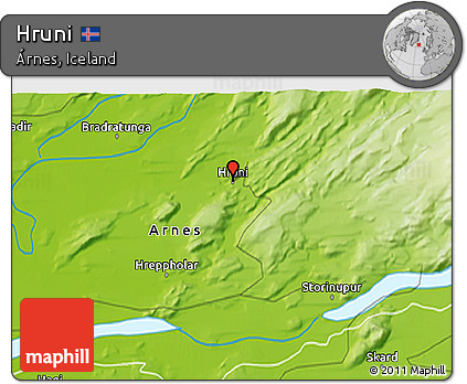 Physical 3D Map of Hruni