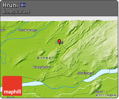 Physical 3D Map of Hruni