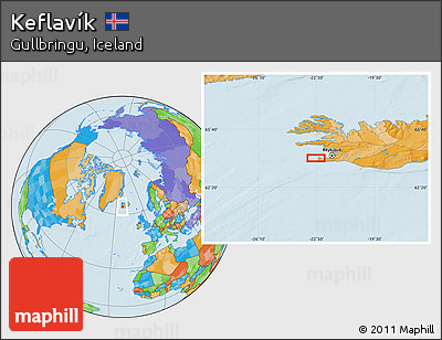 Political Location Map of Keflavík