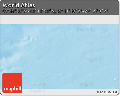 Physical 3D Map of the Area around 64° 0' 52" N, 23° 43' 30" W