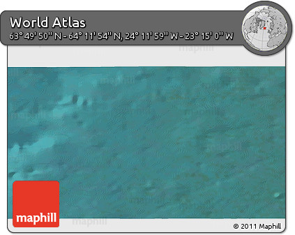 Satellite 3D Map of the Area around 64° 0' 52" N, 23° 43' 30" W
