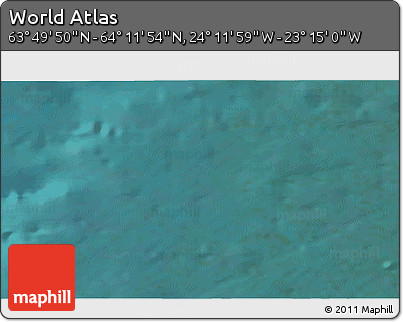 Satellite 3D Map of the Area around 64° 0' 52" N, 23° 43' 30" W