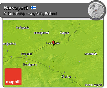 Physical 3D Map of Harvaperä