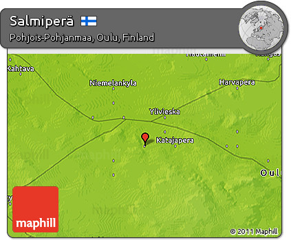 Physical 3D Map of Salmiperä