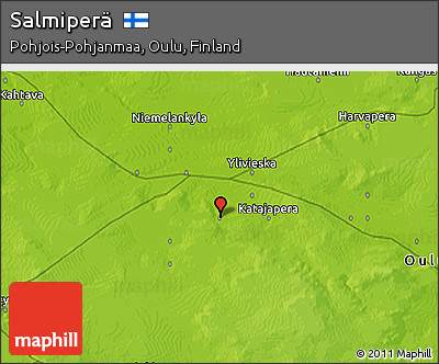Physical 3D Map of Salmiperä