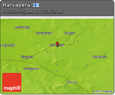 Physical 3D Map of Harvaperä