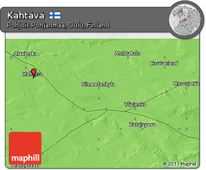 Political 3D Map of Kähtävä