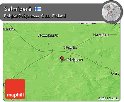 Political 3D Map of Salmiperä