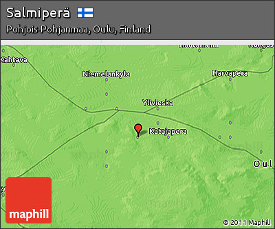 Political 3D Map of Salmiperä