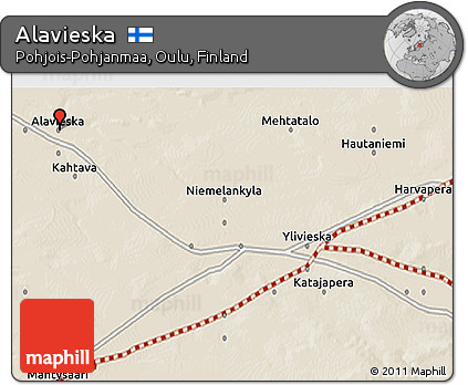 Shaded Relief 3D Map of Alavieska