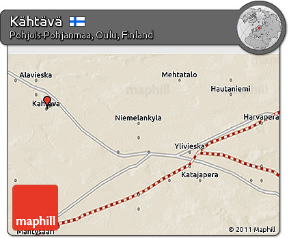 Shaded Relief 3D Map of Kähtävä