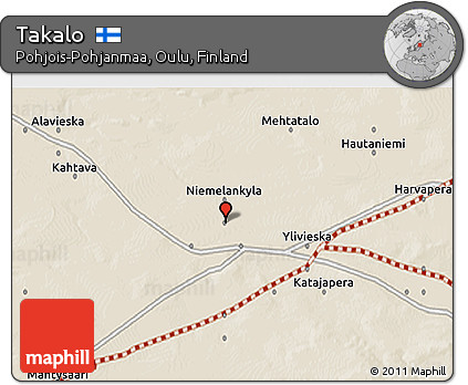 Shaded Relief 3D Map of Takalo