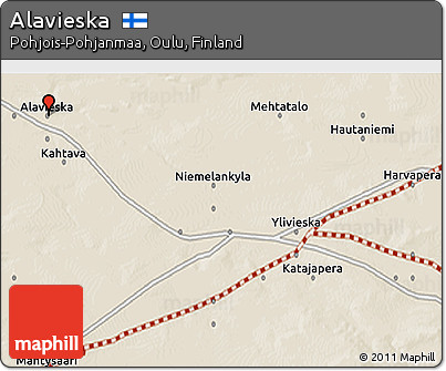 Shaded Relief 3D Map of Alavieska