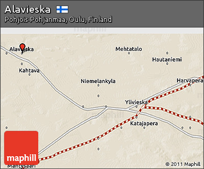 Shaded Relief 3D Map of Alavieska
