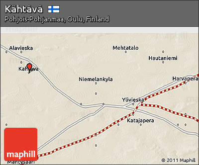Shaded Relief 3D Map of Kähtävä