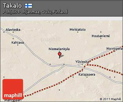 Shaded Relief 3D Map of Takalo