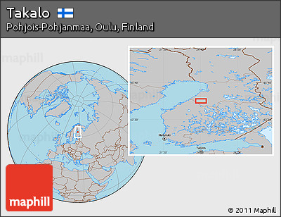 Gray Location Map of Takalo